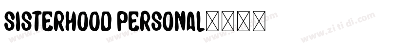 Sisterhood Personal字体转换